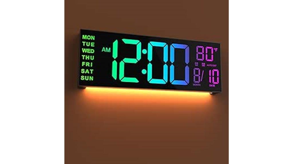large digital wall clock