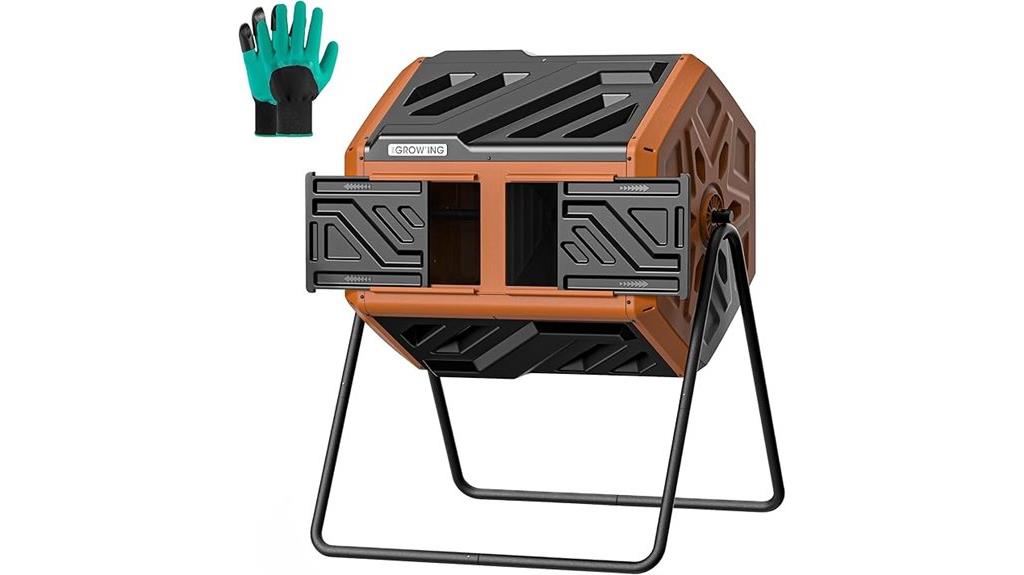 large dual chamber compost bin