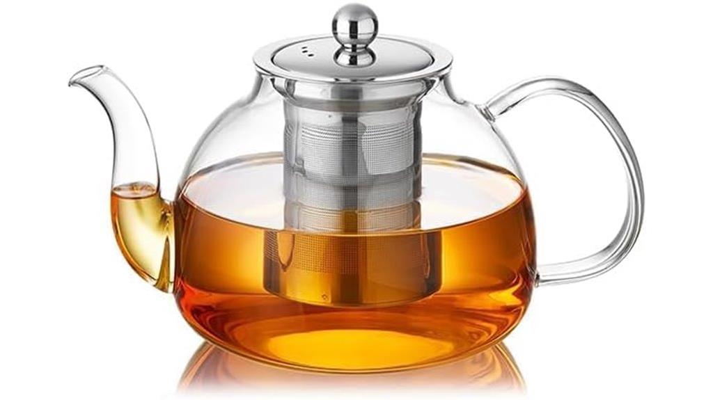 large glass teapot