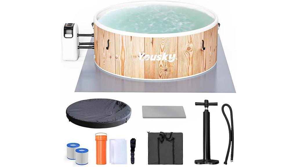 large inflatable hot tub
