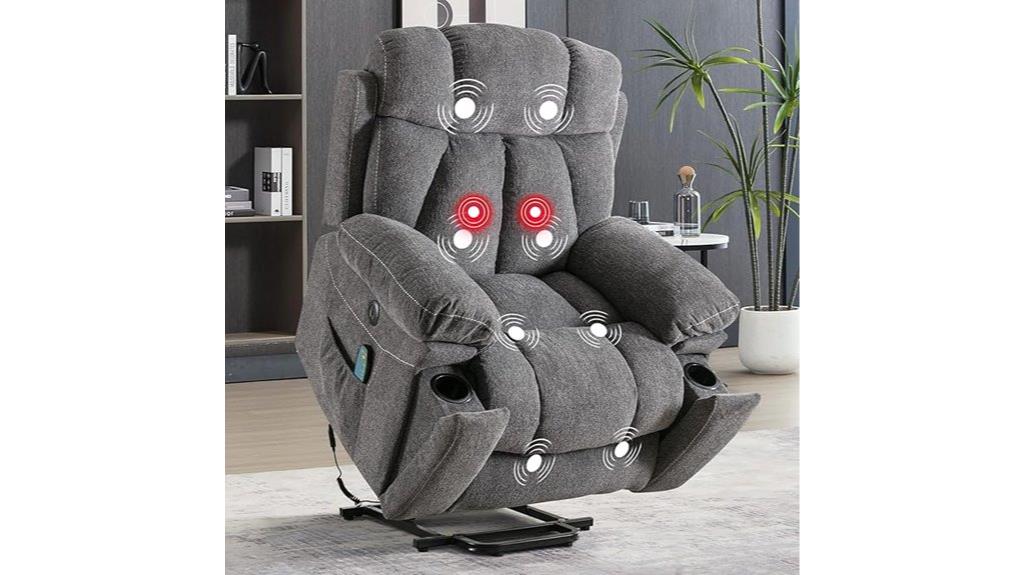 large power recliner with massage