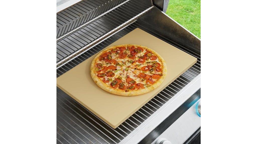 large rectangular pizza stone