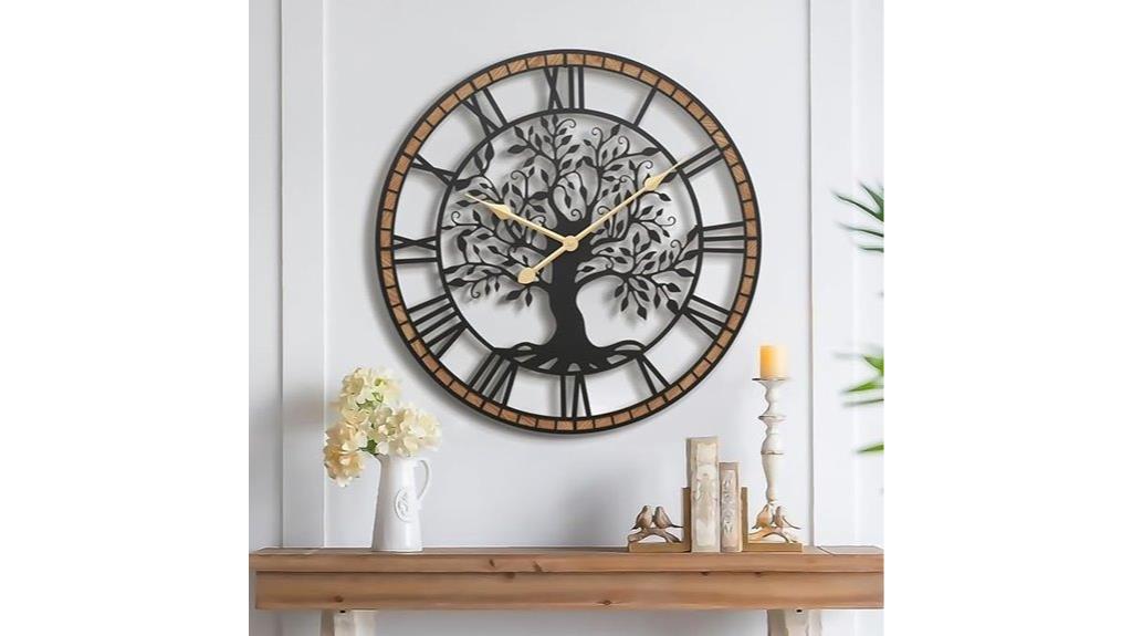 large silent wall clock