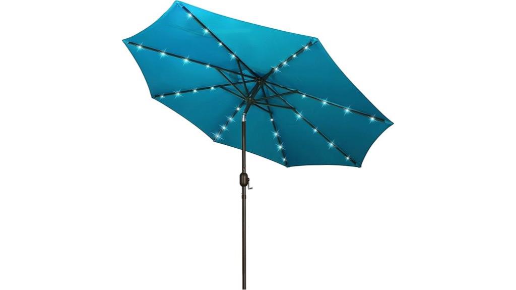 large solar umbrella lights