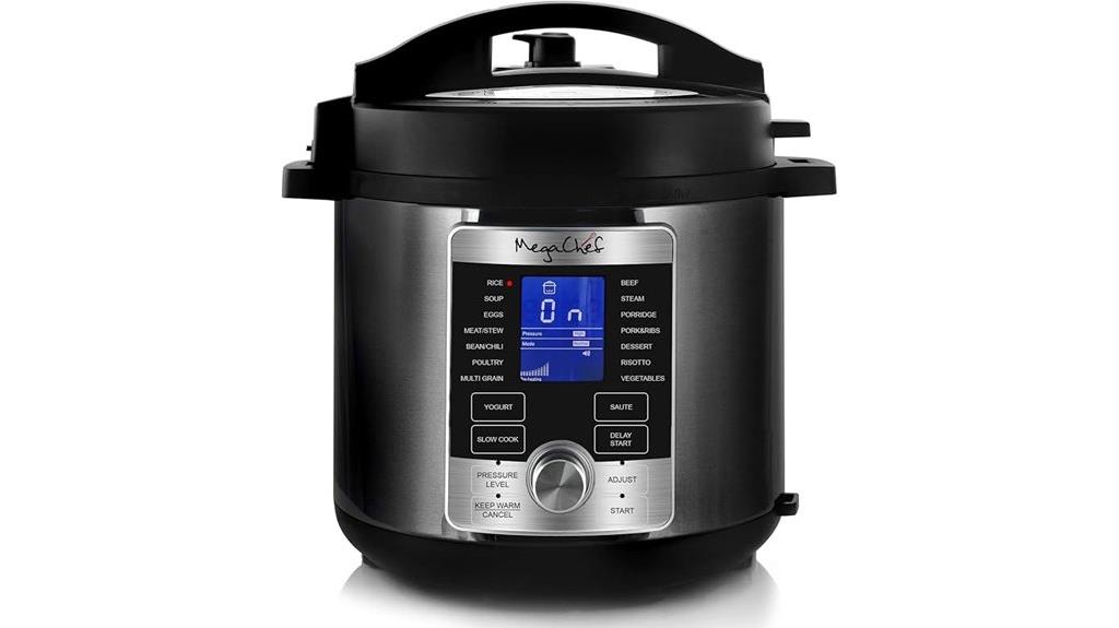large stainless digital cooker