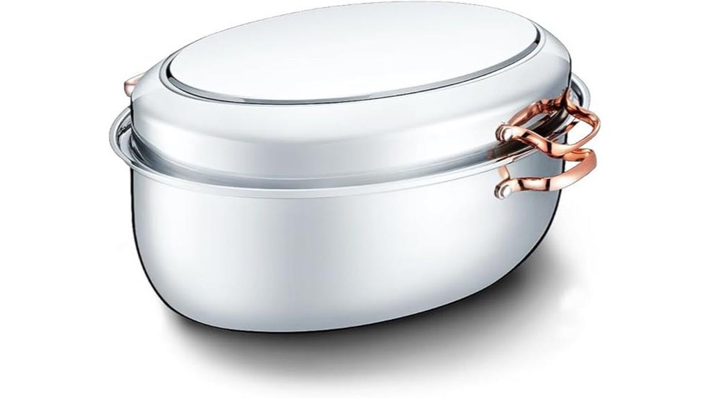 large stainless steel roasting pan