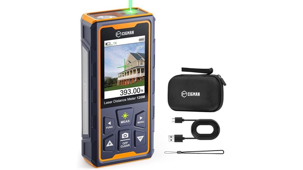 laser distance meter with green beam