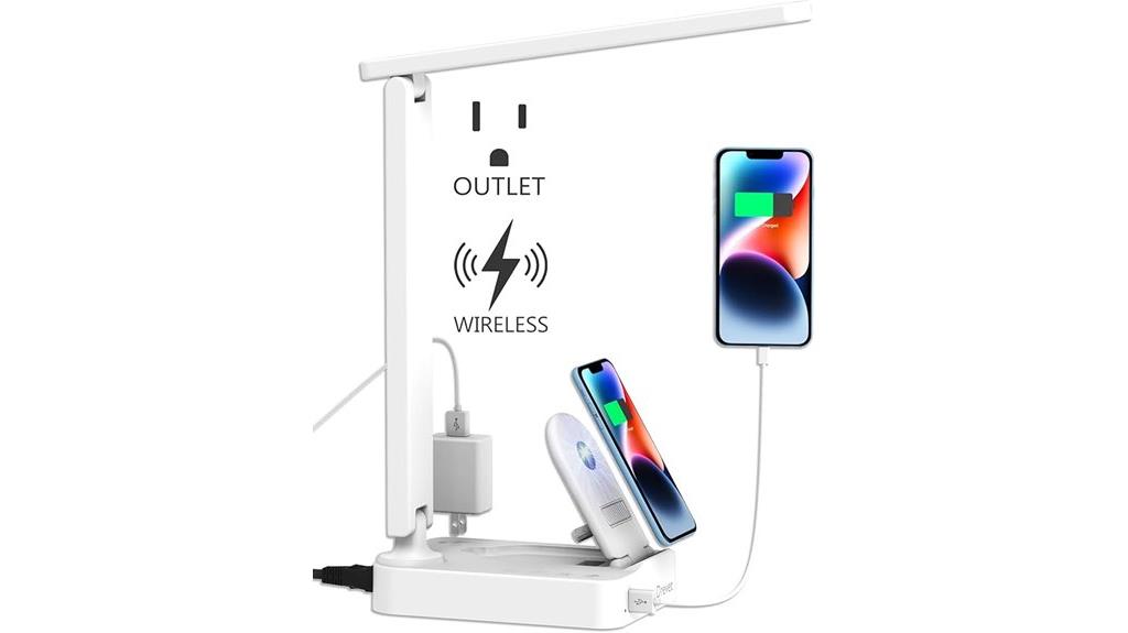 led desk lamp with wireless charging