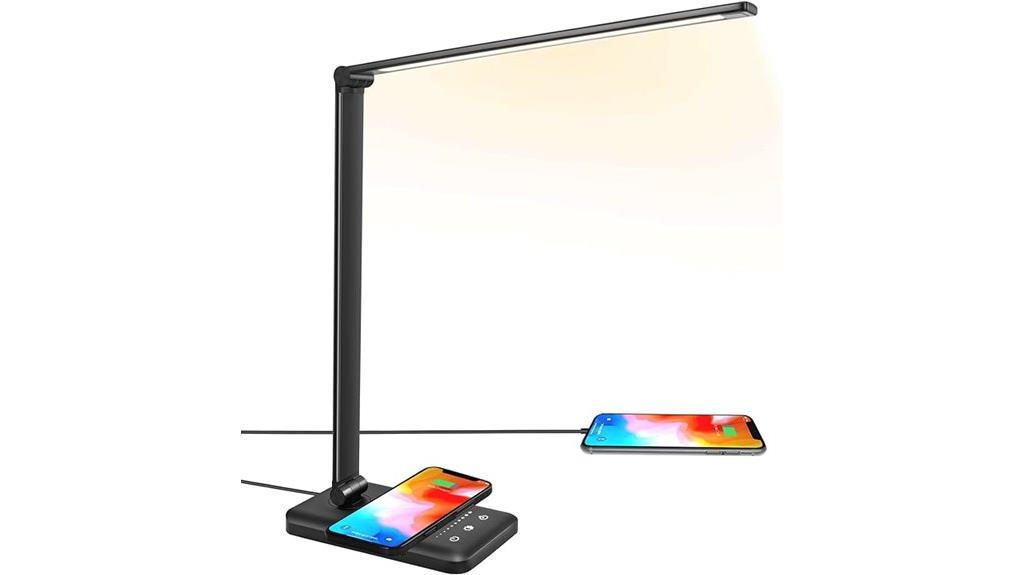 led desk lamp with wireless charging