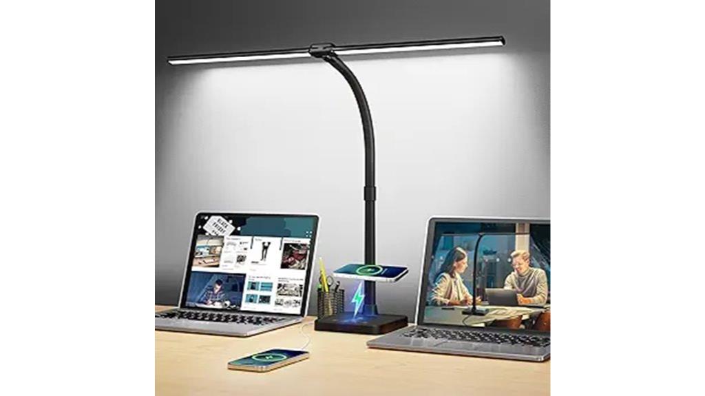led desk lamp with wireless charging