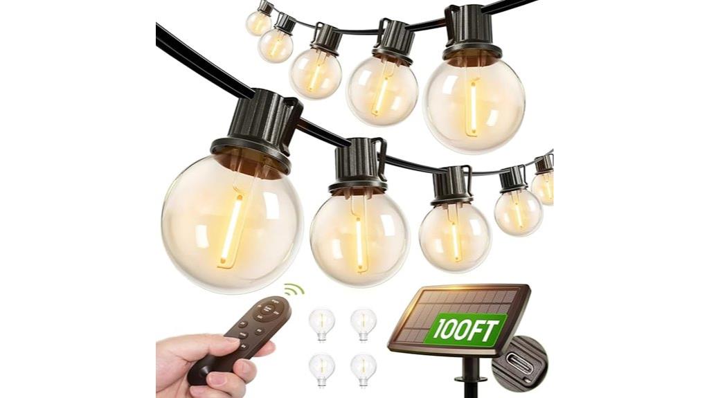 long outdoor solar string lights