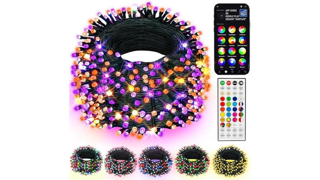 long rgb halloween lights