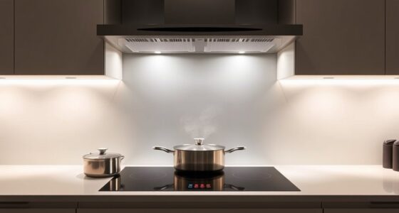 luxury induction cooktop with ventilation