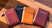 luxury leather passport sets