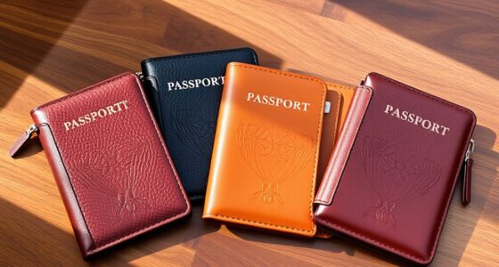 luxury leather passport sets