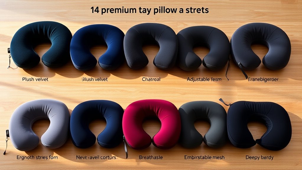 luxury travel neck pillow collection