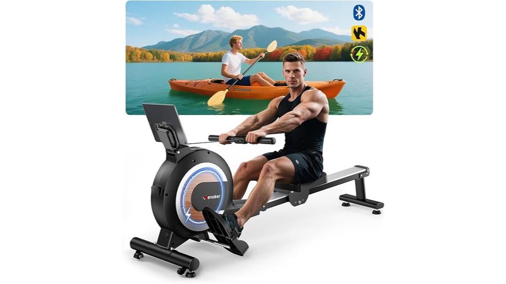 magnetic resistance rower with app