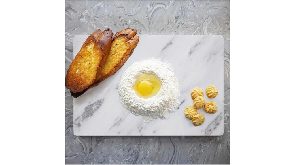 marble cutting board with rubber feet