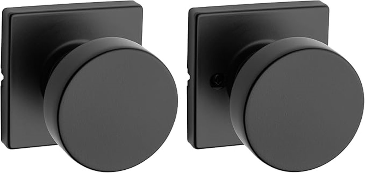 matte black passage knob