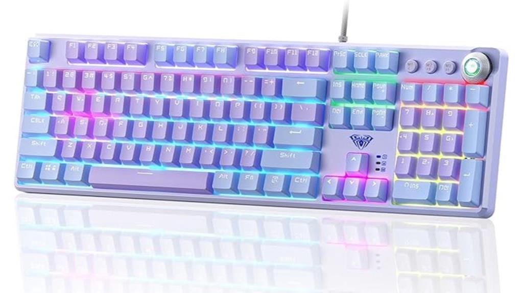 mechanical rgb keyboard with media
