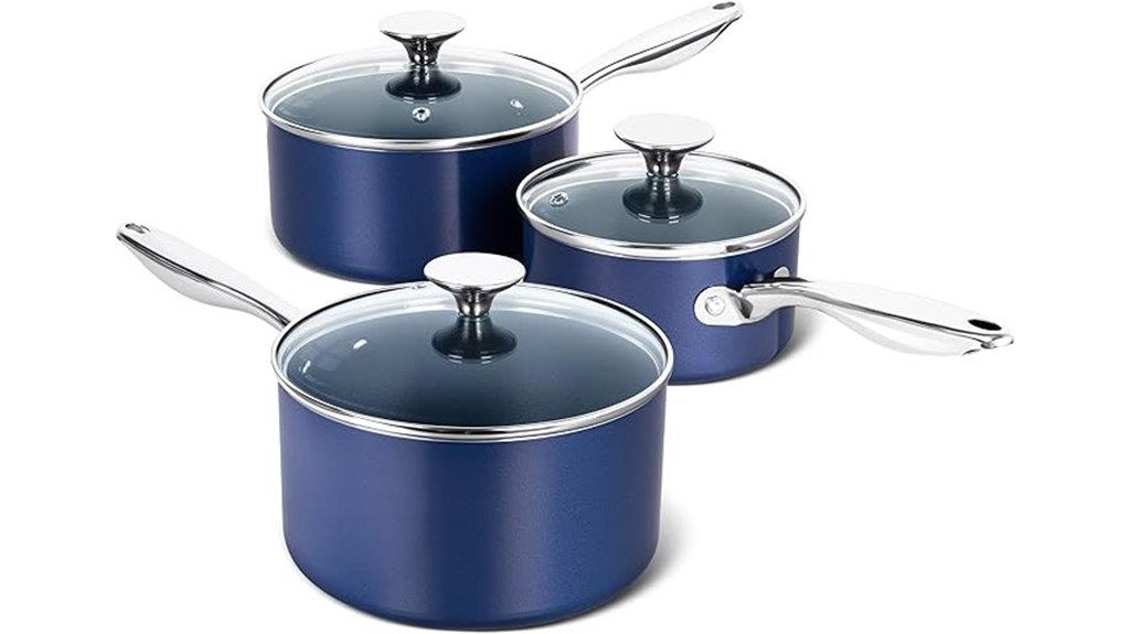 michelangelo ceramic saucepan sets