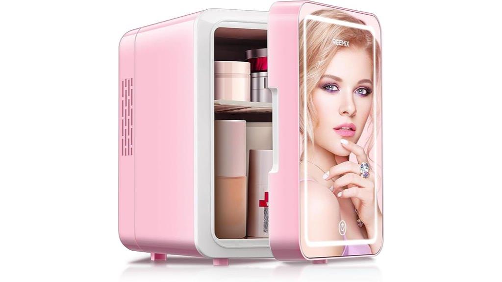 mini makeup skincare fridge