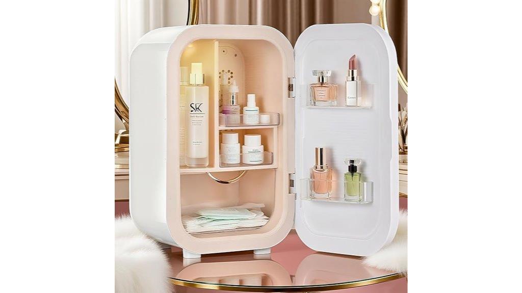 mini skincare fridge temperature