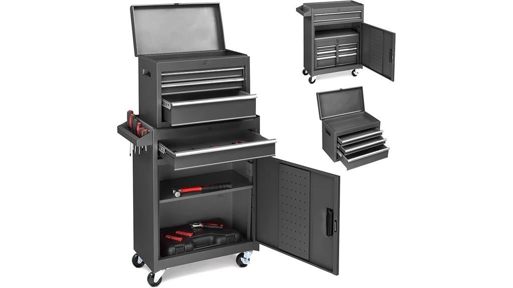 mobile four drawer tool chest