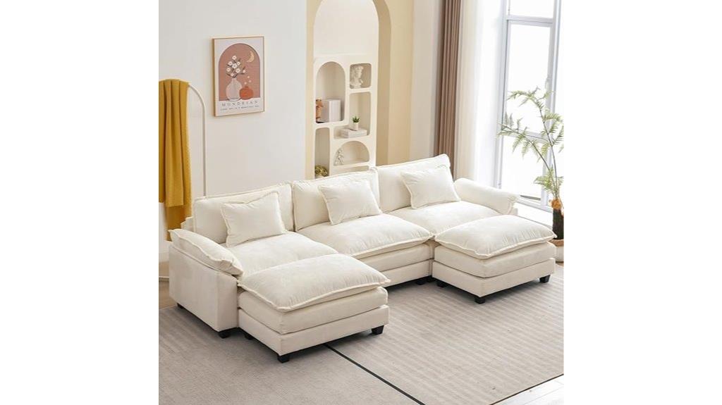 modular sofa with ottoman