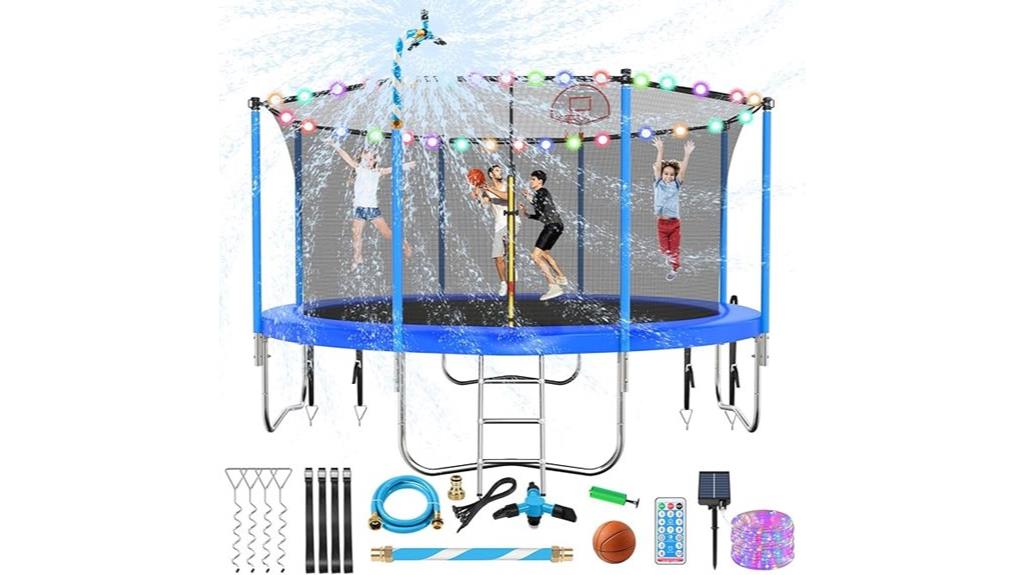 multiple size trampoline set