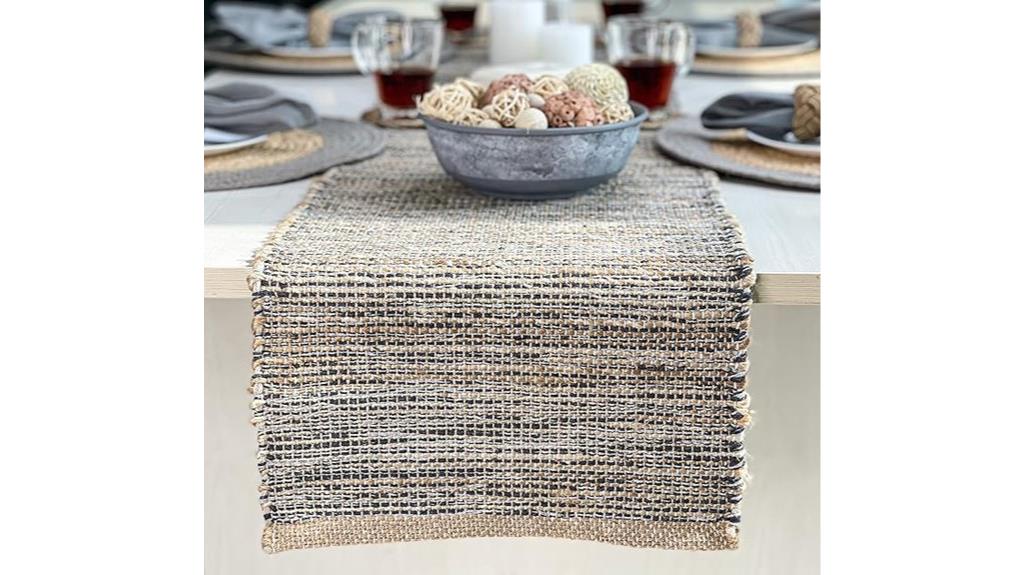 natural jute table runner