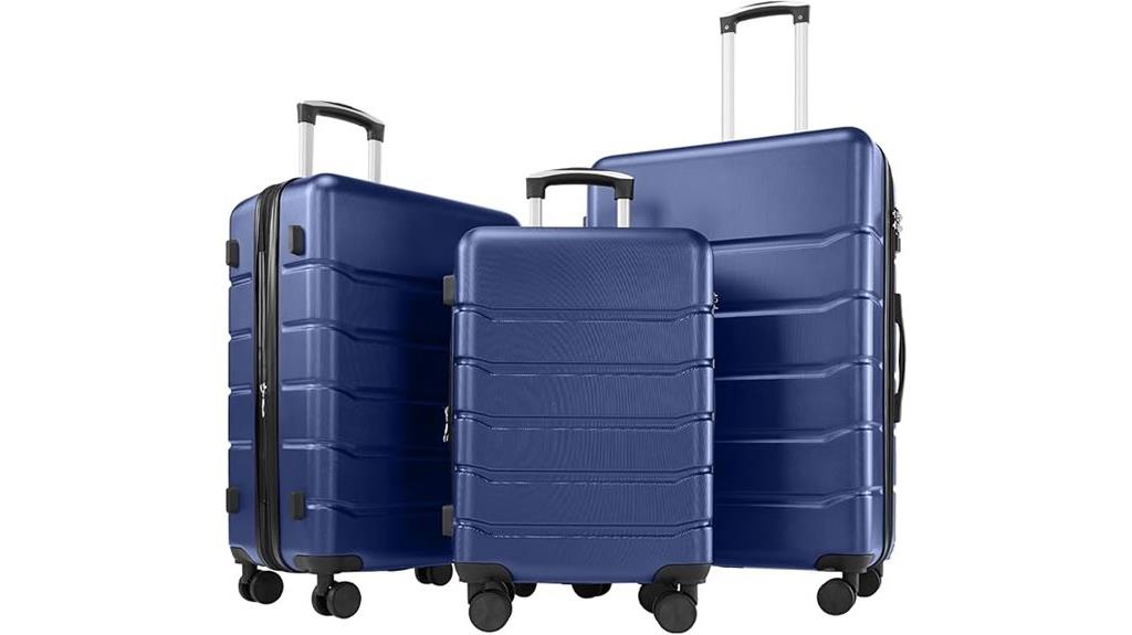 navy blue travel set