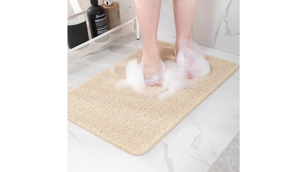 non slip bathtub mat with scrubber