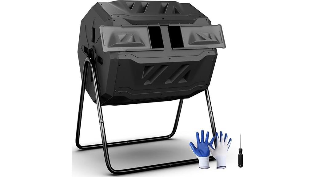 outdoor compost tumbler 43 gallons