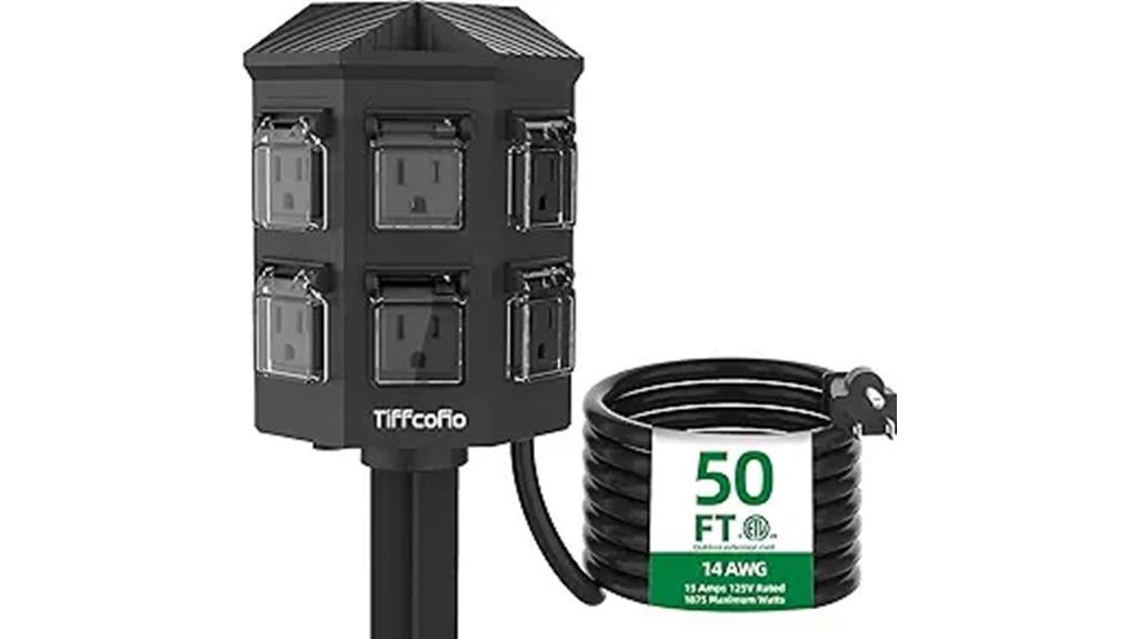 outdoor extension cord stake