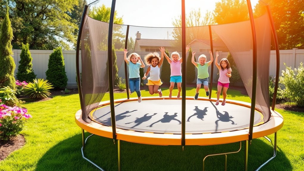 outdoor trampoline safety features