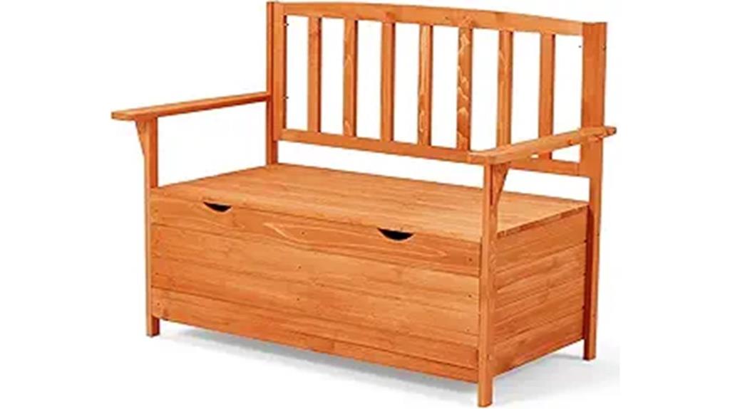 outdoor wooden garden bench