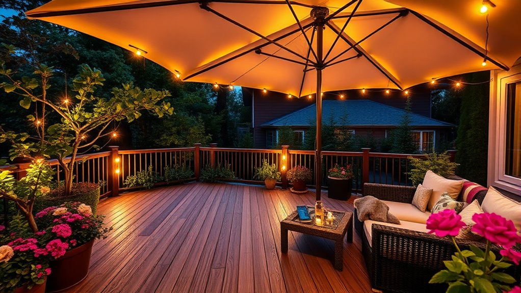 patio umbrella lighting options