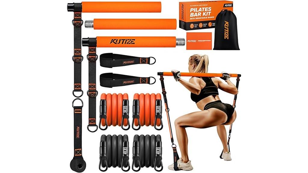 pilates bar resistance bands