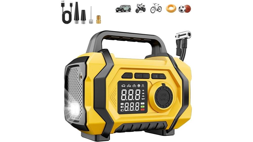 portable 12v tire inflator