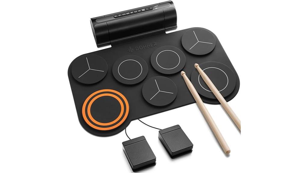 portable 7 pad electronic drum