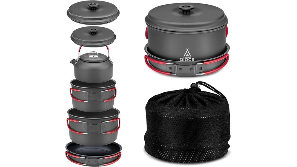 portable camping cookware set