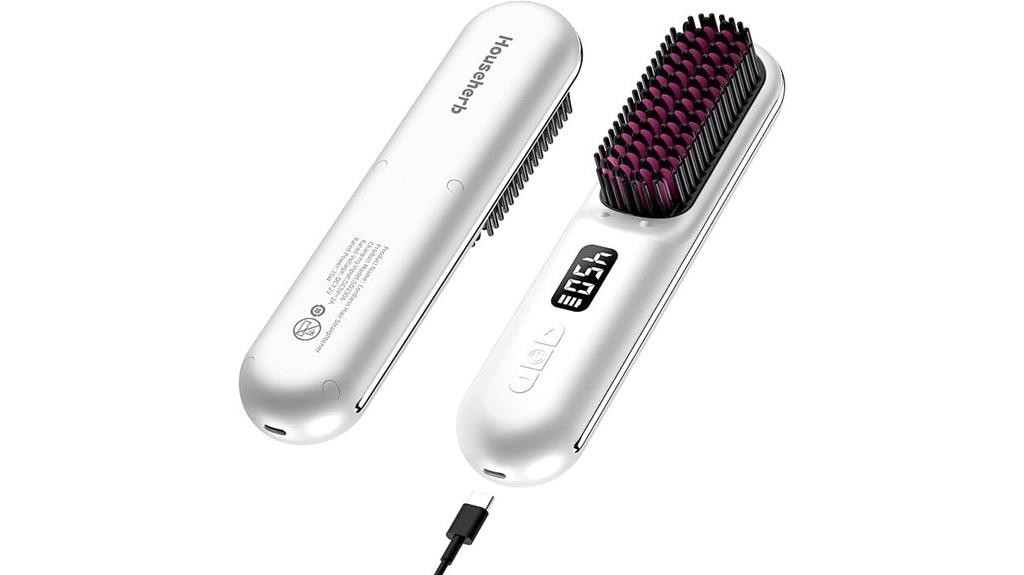 portable cordless hair straightener