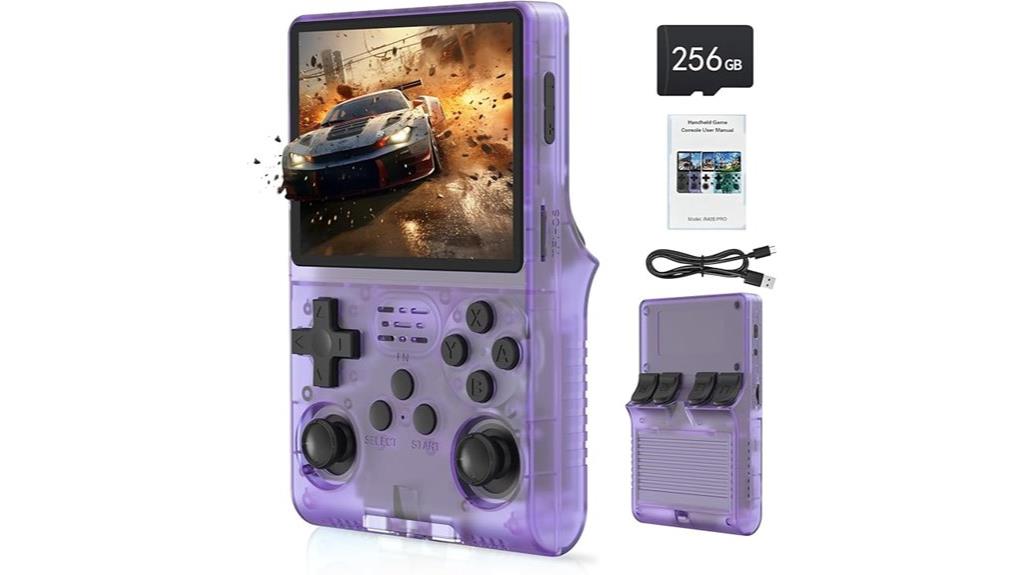 portable gaming console with large storage