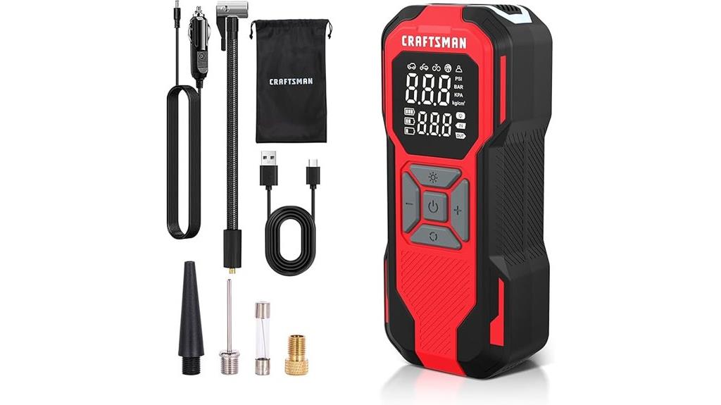 portable inflator with gauge