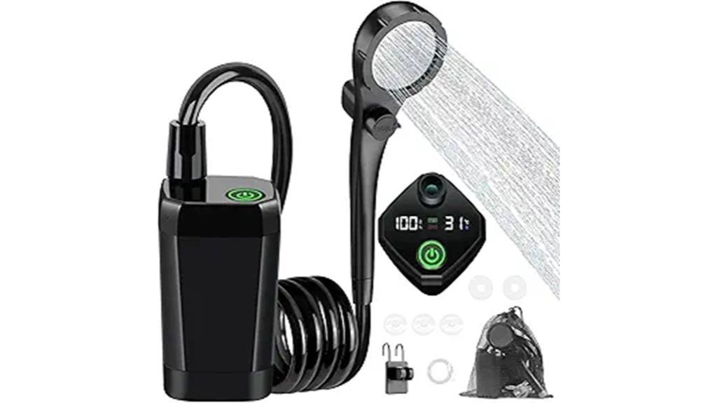 portable shower with battery