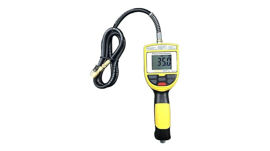portable tire inflator gauge