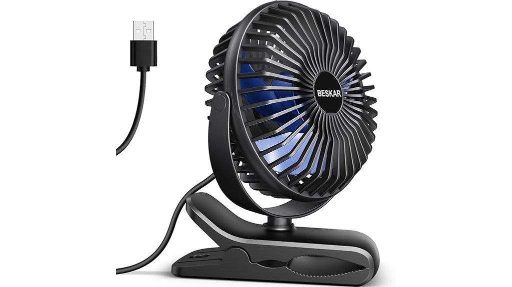portable usb clip fan