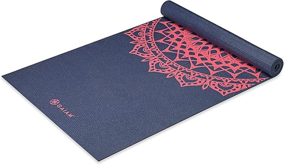 printed yoga and exercise mat