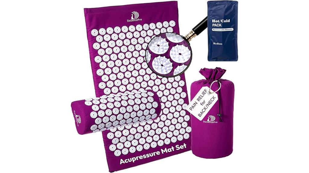 purple acupressure mat set